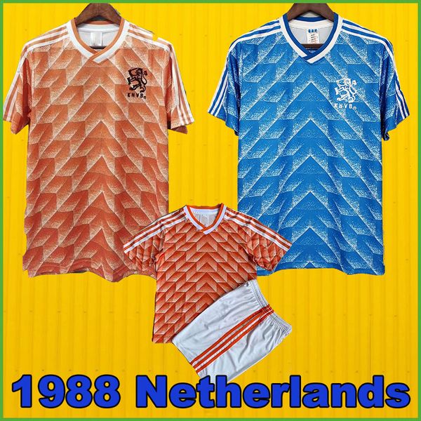 

1988 netherlands retro football shirt soccer jersey classic version men kids kit gullit 10 van basten 12 vintage tee jersey 25669 football, Black;yellow