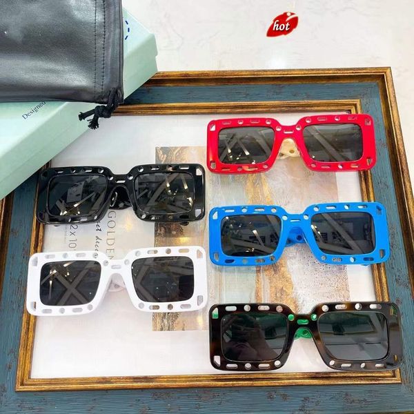 

hip-hop square sunglasses women men off notch hole design white sun glasses blue ladies vintage shados eyewear uv protection cpuqithp, White;black