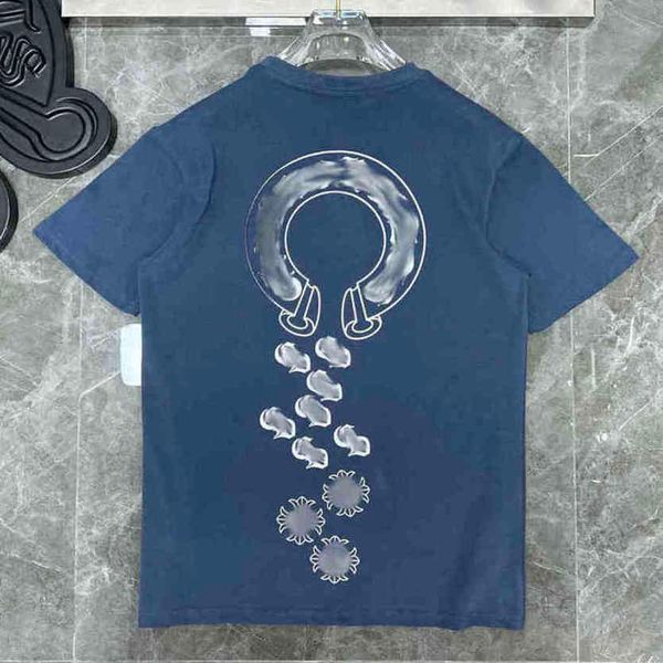 

loose luxury mens t shirts ch brand fashion men tees horseshoe cross designer tshirts summer women shirt classic man hip hop sweater sanskr, White;black