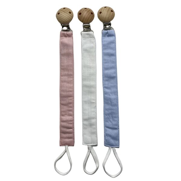 

baby pacifier chain beech wood dummy holders cotton linen ribbon rope bebes accesorios baby gift