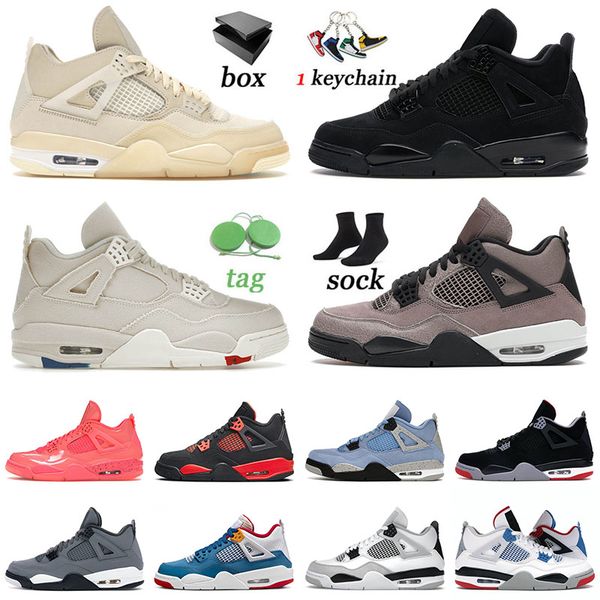 

og jumpman basketball shoes 4 4s iv sail black cat taupe haze canvas university blue offs white messy room craft men women outdoor sneakers
