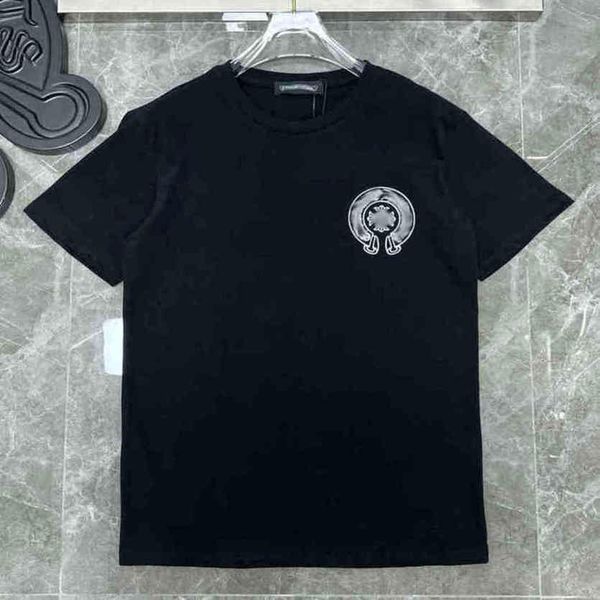 

summer mens luxury t shirts ch brand fashion men tees horseshoe cross designer tshirts loose women shirt classic man hip hop sweater sanskr, White;black