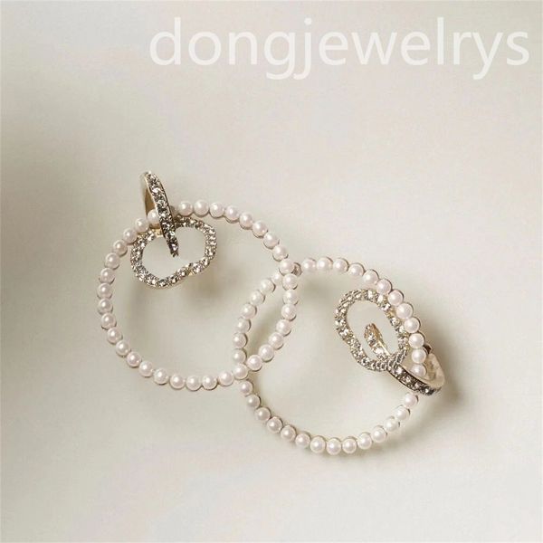 

pearl exaggerated silver hoop earring famous charm designer earrings unique jewelry for ladies charming full of aura dongjewelrys, Golden;silver