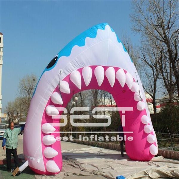 

gaint shark inflatable arch for event party stage decoration customized sha268e