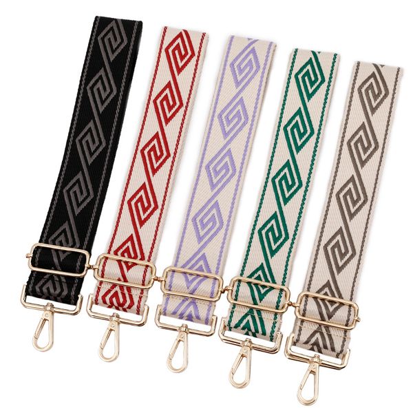 

adjustable bag strap bags part accessories for handbags belt diy rainbow shoulder strap replacement purse, Black