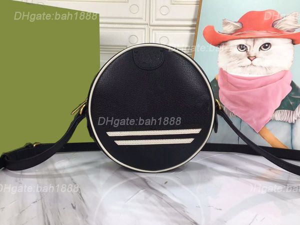 

2022 new designer bag fashion splicing leather large capacity round cake bags single shoulder diagonal bag