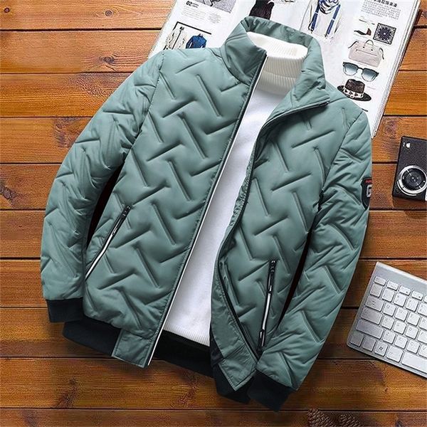 

men's jackets autumn cotton padded korean fashion streetwear casual clothing stand collar coats 220826, Black;brown
