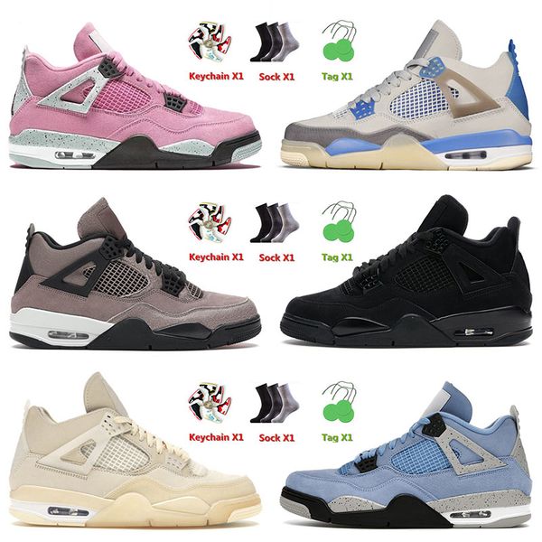 

fashion og mens basketball shoes 4 4s iv jumpman men women university blue black cat sail j4 shimmer messy room trainers sneakers 36-50
