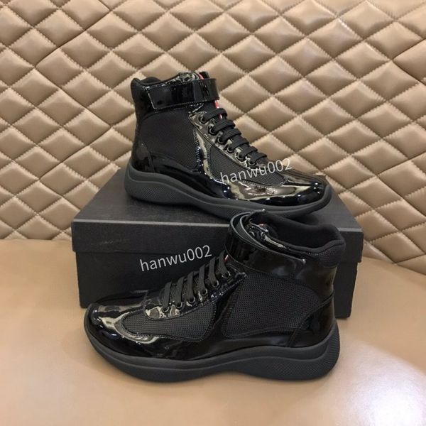 

luxury designer shoes boots casual shoe leather sneakers rubber foam sole, Black