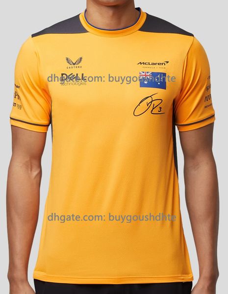 

f1 t shirt the new 2022 mclaren f1 daniel ricciardo short sleeve t-shirt men leisure quick-drying t-shirt in summer, White;black