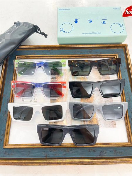 

hip-hop square sunglasses women men off notch hole design white sun glasses blue ladies vintage shados eyewear uv protection brdpj91w, White;black