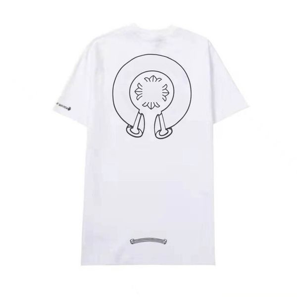 

men's ch luxury t shirts brand man t-shirt summer women cross sanskrit tees letter designer tshirts classic boy loose round neck shirt, White;black