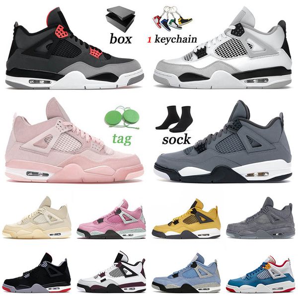 

shoes with box og jumpman basketball shoes j4 4 4s infrared military black taupe haze midnight navy messy room men women sports trainers sne