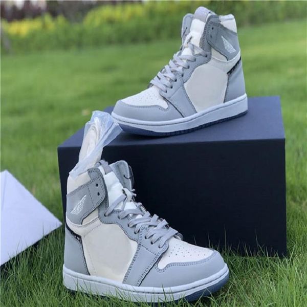 

1 high og grey casual shoes mens trainers 1s high low cn8607-0230m