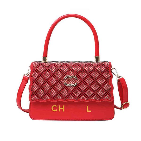 

designer channel bag single shoulder messenger tote handbag diamond new fashion luxurious portable square womens bag l9in w3in h6in