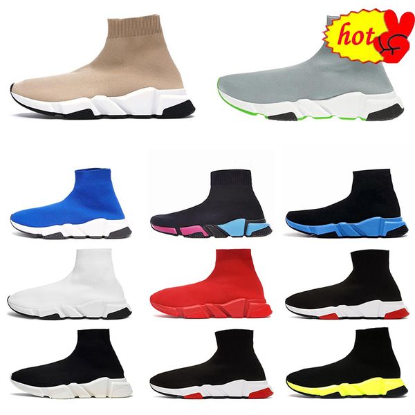 

men sandals women casual shoes trainer black white triple fashion des chaussures mens sports sneaker size 36-45