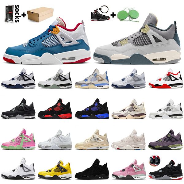 

4s messy room basketball shoes with box jumpman 4 midnight navy seafoam military black cat red thunder white oreo sail pink craft bred women