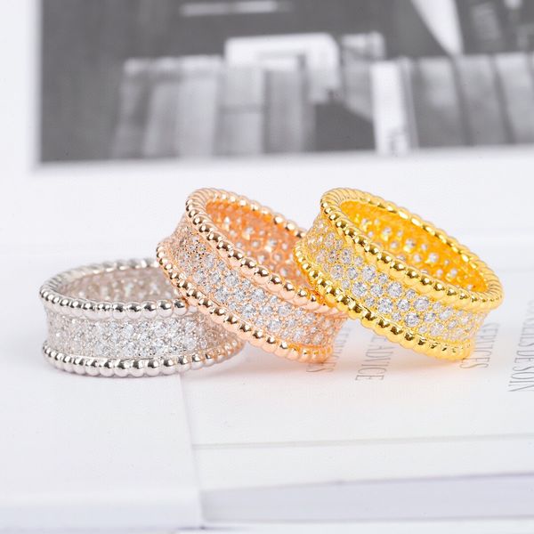 

s925 silver charm band ring with all diamond in three colors plated women design have stamp ps7053a