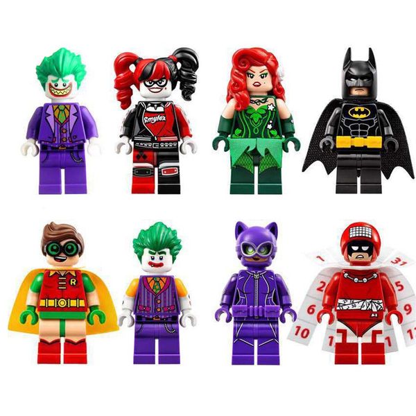

pg8032 dc super hero building blocks minifigs batman catwoman harley quinn 257y