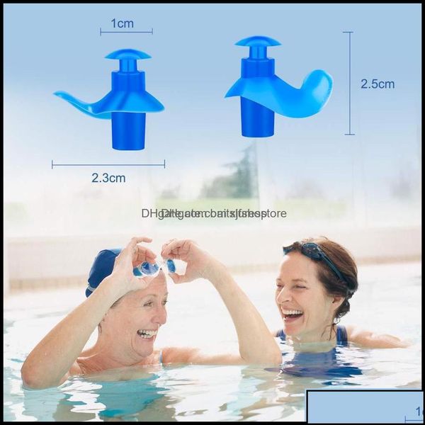 

earplugs swimming water sports outdoors sile swim ear plugs adts with case waterproof for diving surfing bathing showering set drop d dh5oh