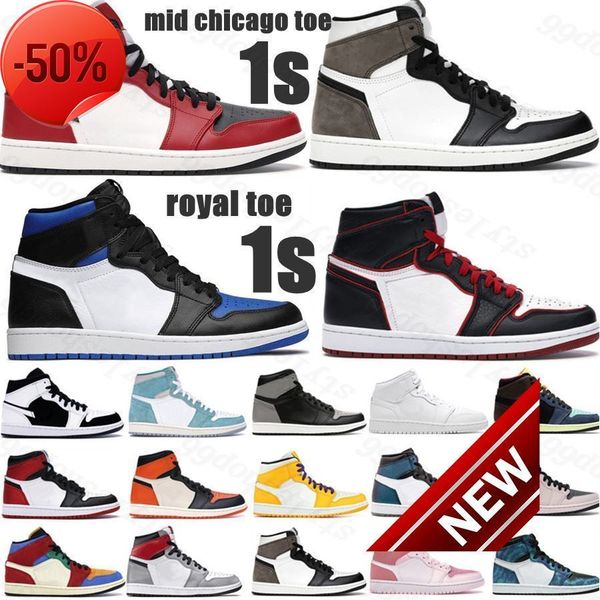 

boots 2021 basketball shoes jumpman 1 1s og sports shoes high pine green black court purple royal bred toe nc obsidian unc game sneakers tra