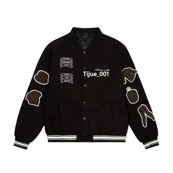 

22fw france new autumn baseball jackets anniversary limited man women street jacket tjamjk30, Black;brown