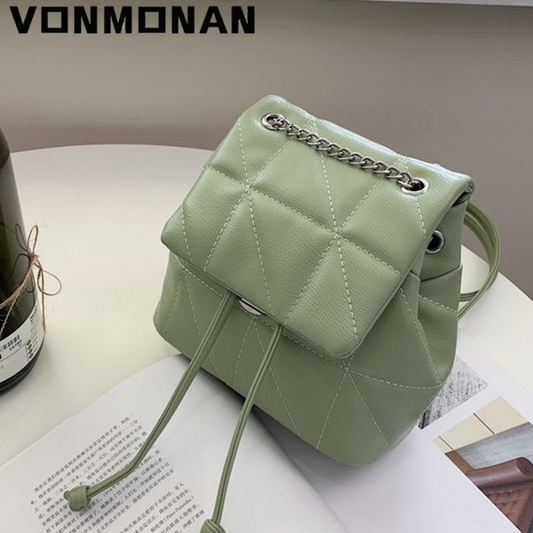 

backpack pu leather mini chain women shoulder bag for small pack female ladies school rucksack sac a dos 220827