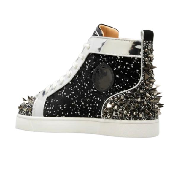 

fashion men eu 38-47 luxury sandals with box for women eu35-41 brand cool high gang pikes shoes, Black