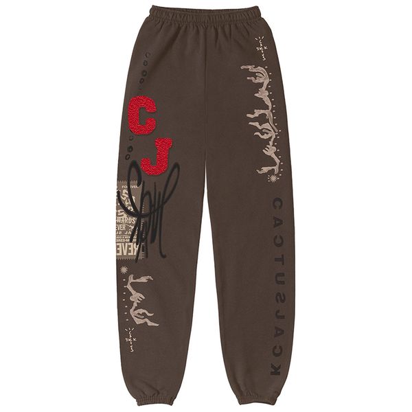 

2023fw jogging pants sweatpants men women brown trousers, Black;brown