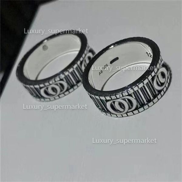 

2020 jewelry men women fashion luxury ring gold couple ring s925 high polished ring gift box a2200r, Silver