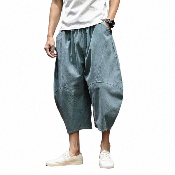 

men's pants summer fashion jogger harem pant men bla baggy cotton casual calf male hip hop oversized streetwear korean trousers j2wq#, Black