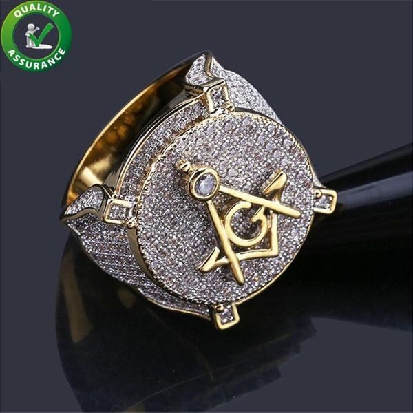 

mens jewelry rings hip hop luxury designer 18k gold plated cluster iced out cz diamond ring men love bling finger rings fashion ac287o, Golden;silver