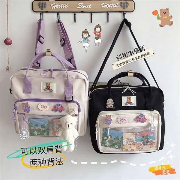 

backpack japanese style school bags for teenage girls preppy tote nylon women shoulder mochila feminina pack sac 220827
