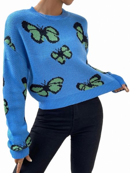 

women's sweaters butterfly pattern drop shoulder sweater s0ah#, White;black