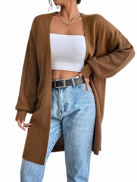 

women's sweaters drop shoulder open front cardigan x0t4#, White;black