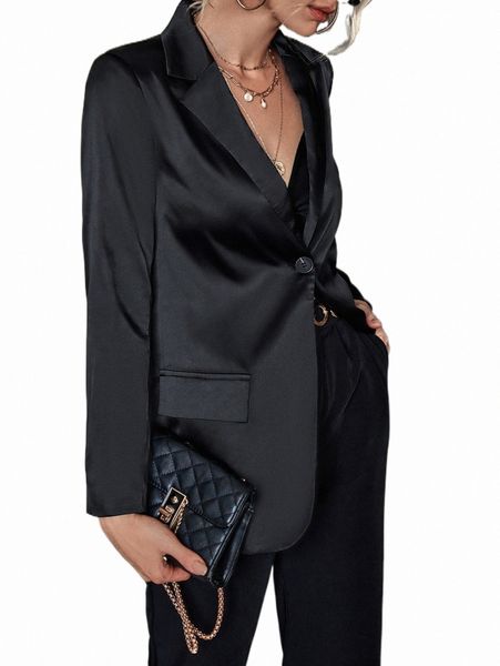 

women's two piece pants solid single button blazer 30cp#, White