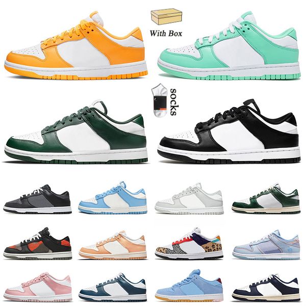 

classic og dunkes lows running shoes for mens women platform sneakers size 47 spartan green balck white green glow laser orange lilac graffi
