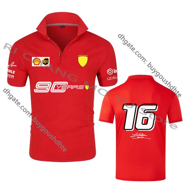

f1 t shirt 2022 formula one racer number 16 charles leclerc f1 racing fans short-sleeve team men/women polo shirt oversized t-shirt f11ss, White;black