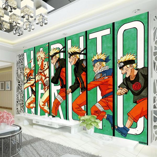 

naruto wallpaper japanese anime 3d wall mural kid's boys bedroom tv background custom cartoon wallpaper livingroom large wall art 2697