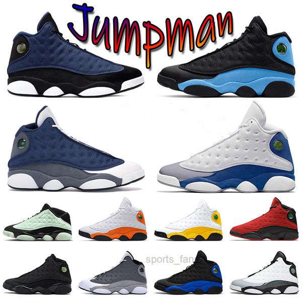 

2022 bred patent 13 jumpman men basketball shoes french blue barons alternate 13s sports del sol university blue obsidian trainers hyper