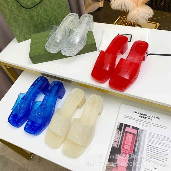 

slippers summer family slippers women wear high-heeled tourism vacation plastic rubber transparent jelly sandals large 75% off outlet online, Black