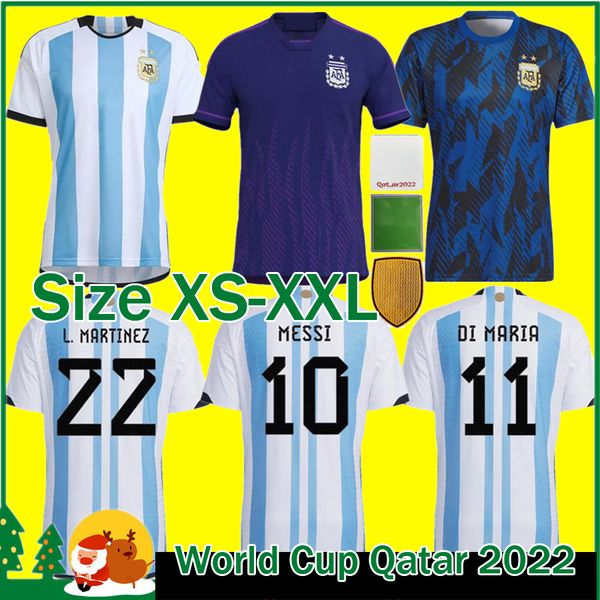 

2022 2023 argentina soccer jerseys 22 23 messis mac allister de paul maradona child kids kit fans player version dybala di maria martinez, Black;yellow