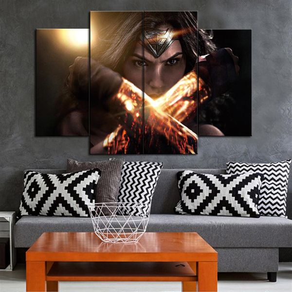 

wonder woman bracelet frameless paintings 4pcs no frame wall art215t