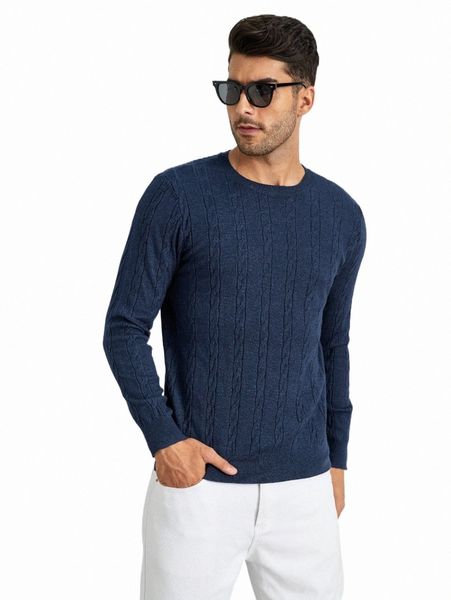 

men's sweaters men round neck cable knit sweater n0nd#, White;black