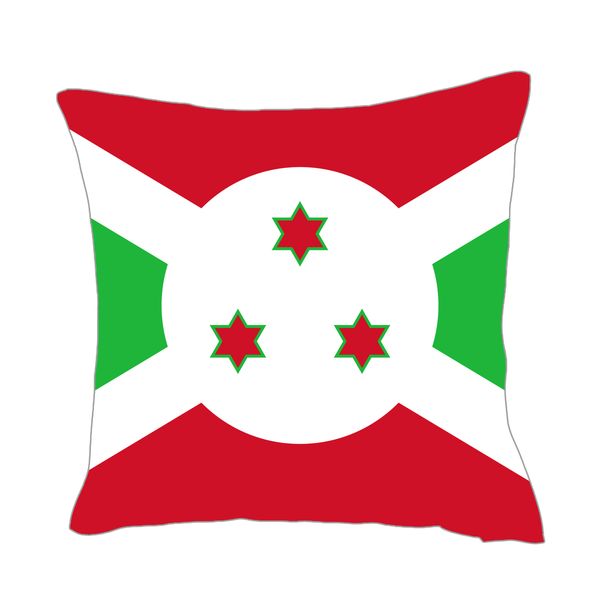 

burundi flag throwpillow cover factory supply good price polyester satin pillow cover