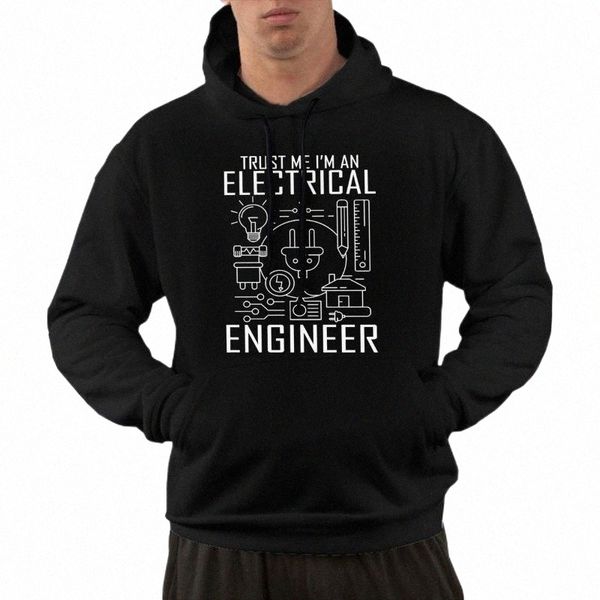 

men's hoodies & sweatshirts trust me i am an engineer geek quote hoodie sweatshirt harajuku streetwear boys o0ph#, Black