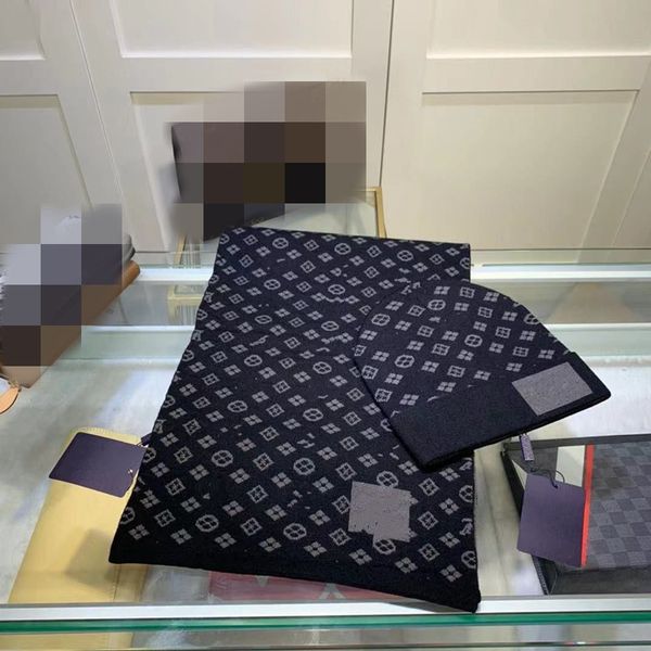 

22ss classic hats scarves sets designer beanie fedora skull caps winter warm knitted caps 66881, Blue;gray