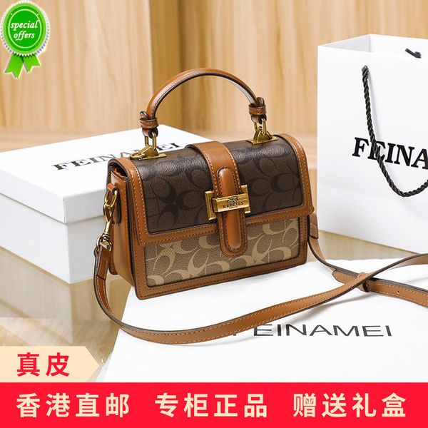 

50% factory online export designer travel bag handbag hong leather women's 2022 new small square high-grade diagonal