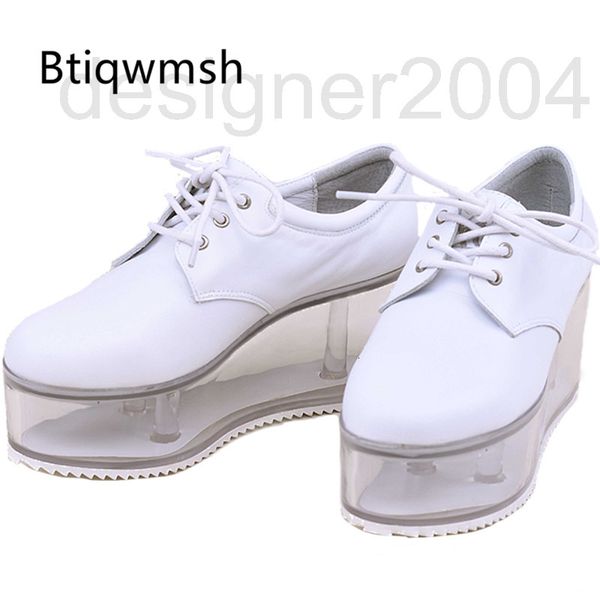 

dress shoes designer black white real leather sneakers female toe round lace up shoes platform crystal transparent wedges woman fashion mocc