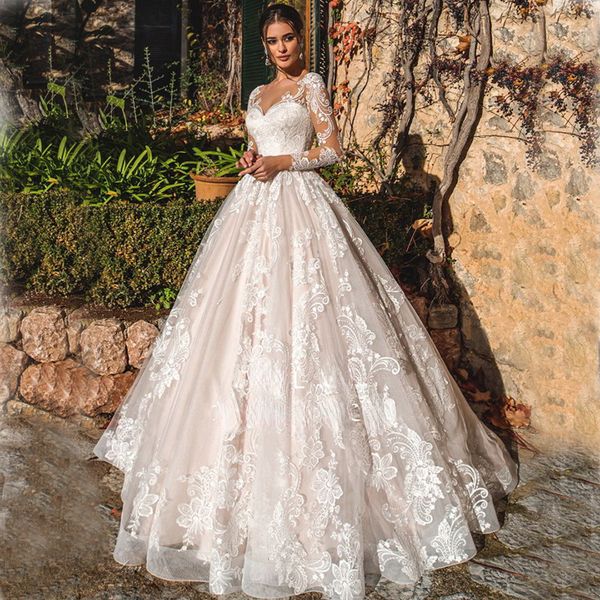 

2023 ball gown wedding dresses crystals backless lace boho wedding dress zuhair murad vintage bridal gowns, White